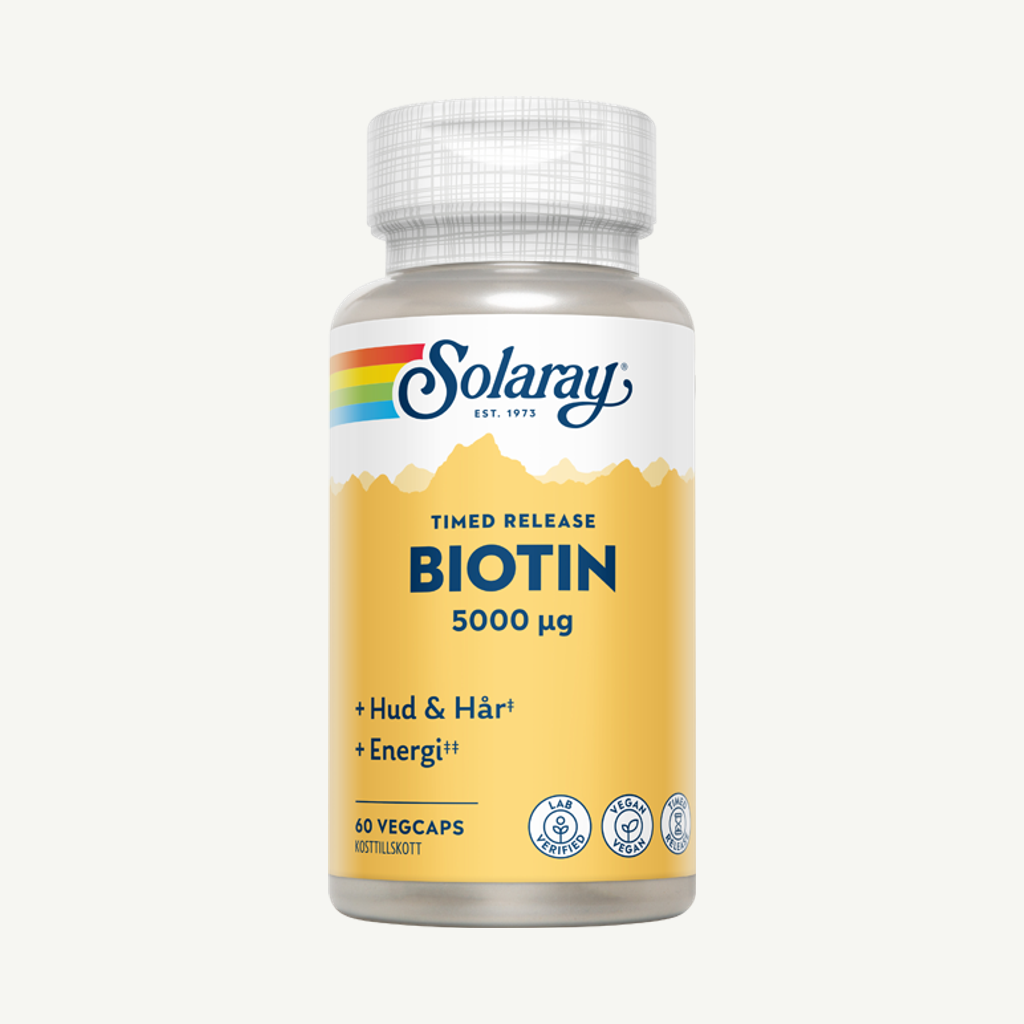 Förpackningen till Biotin 60 kapslar