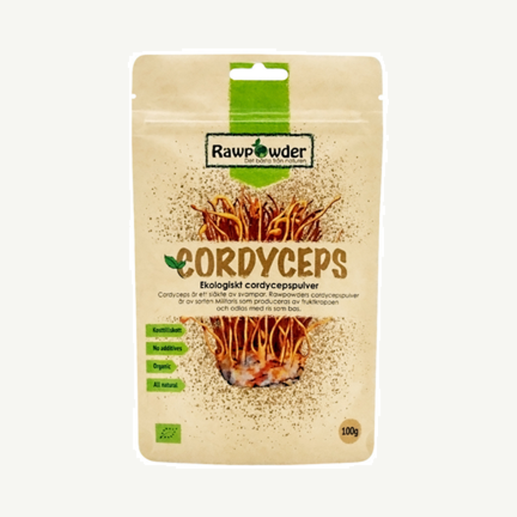 Förpackningen till Cordycepspulver 100g