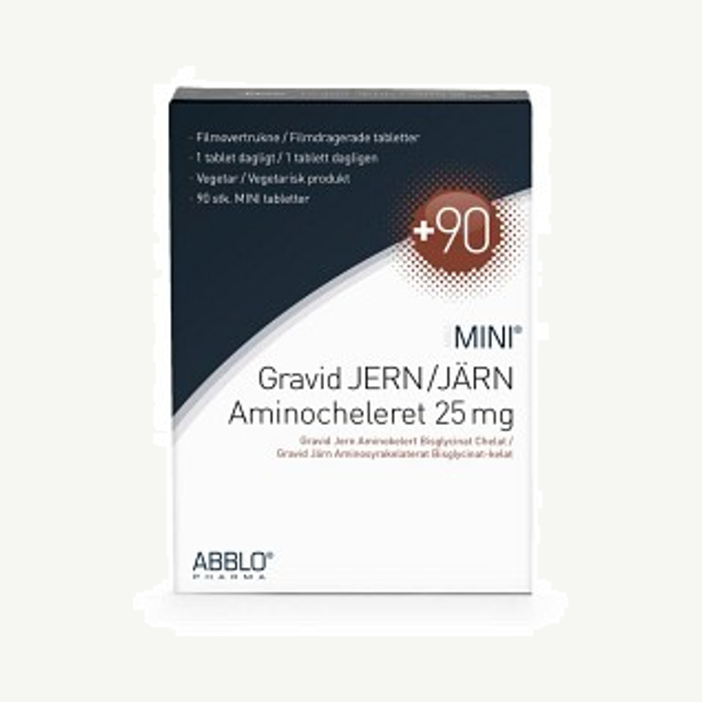 Förpackningen till Gravid Järn 90 tabletter