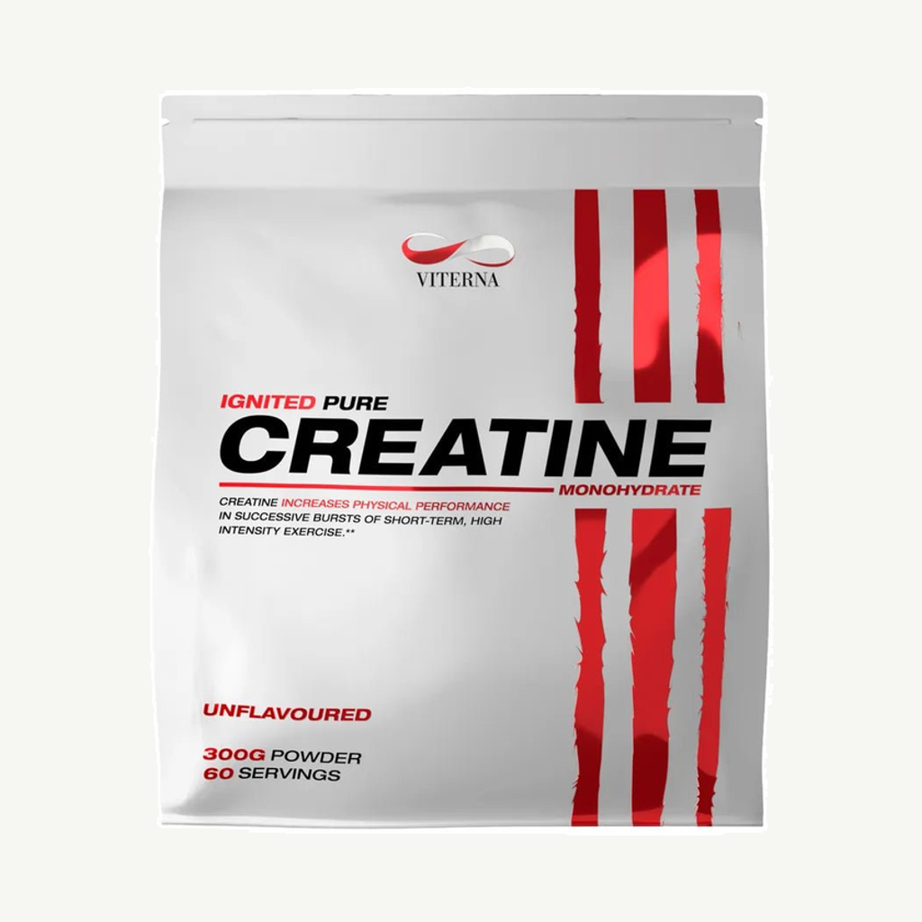 Förpackningen till Ignited Creatine Naturell 300 g