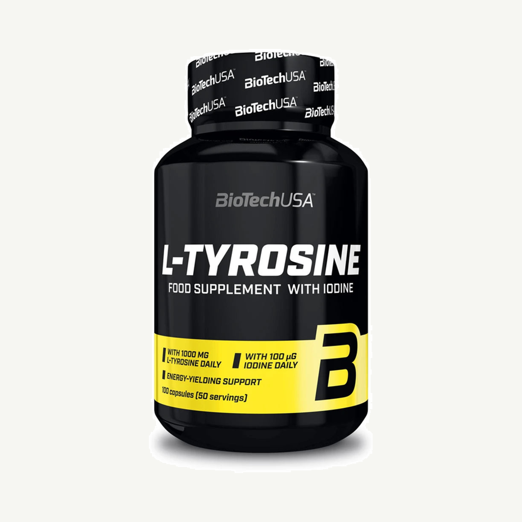 Förpackningen till BioTechUSA L-tyrosine 100 caps