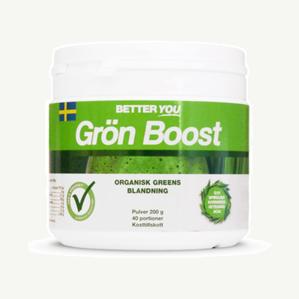 Förpackningen till Grön Boost 200g