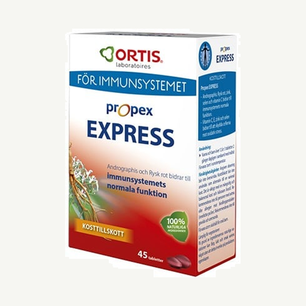 Förpackningen till Propex Express 45 tabletter