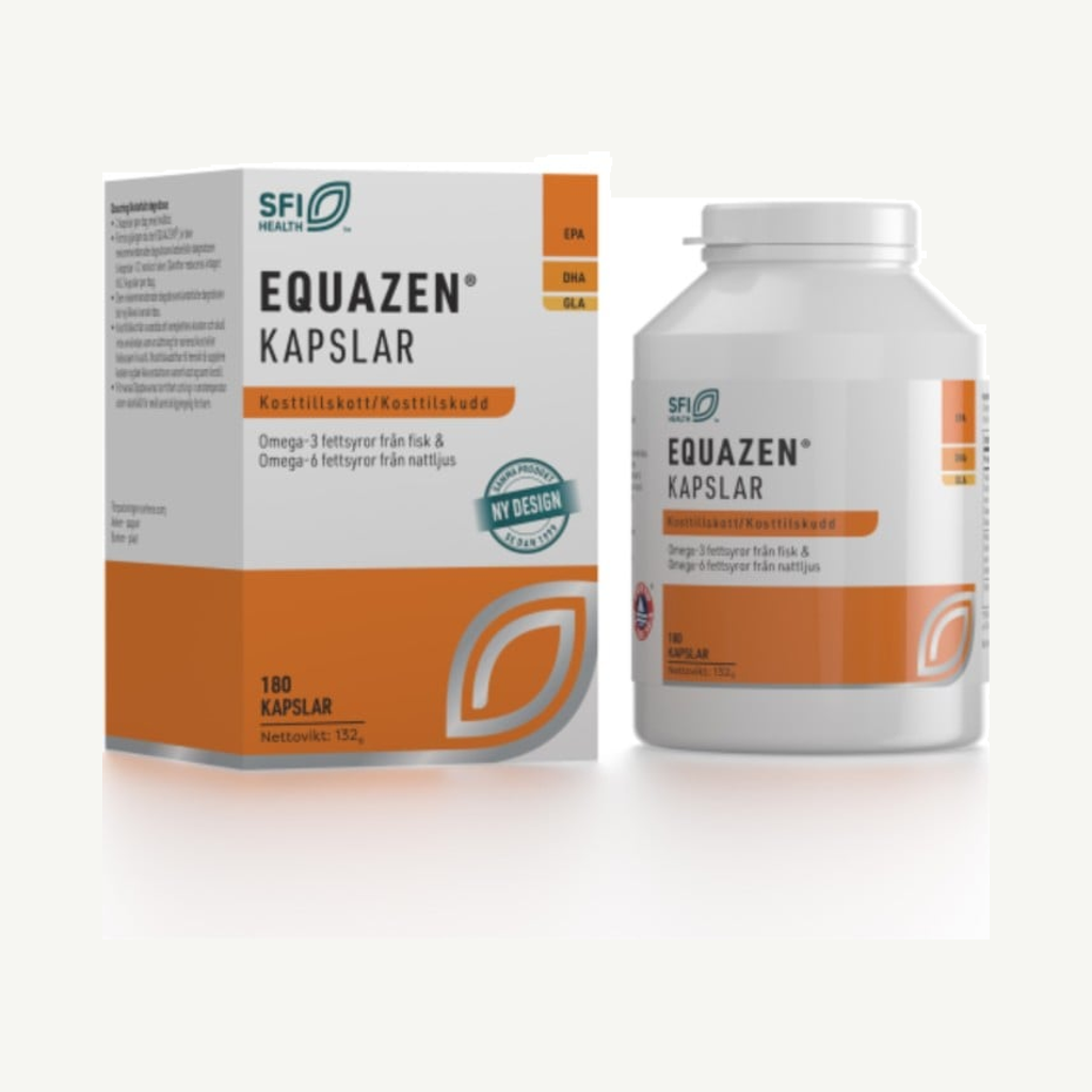 Förpackningen till Equazen 180 kapslar