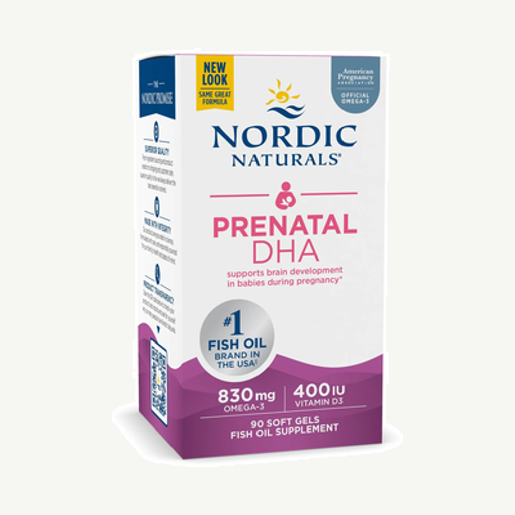 Förpackningen till Prenatal DHA 830mg 90k