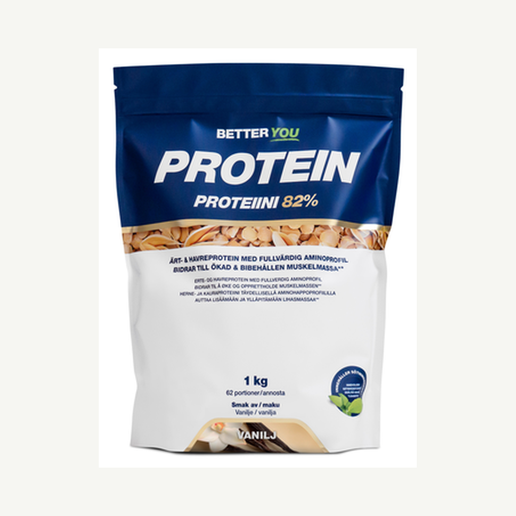 Förpackningen till Ärt-Havreprotein Vanilj 1kg