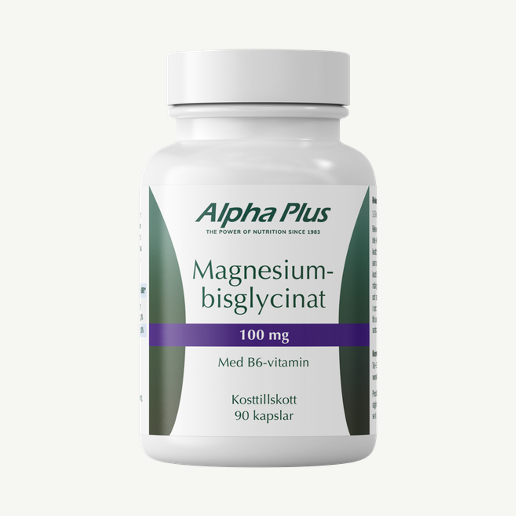 Förpackningen till Magnesiumbisglycinat 100 mg 90 kap