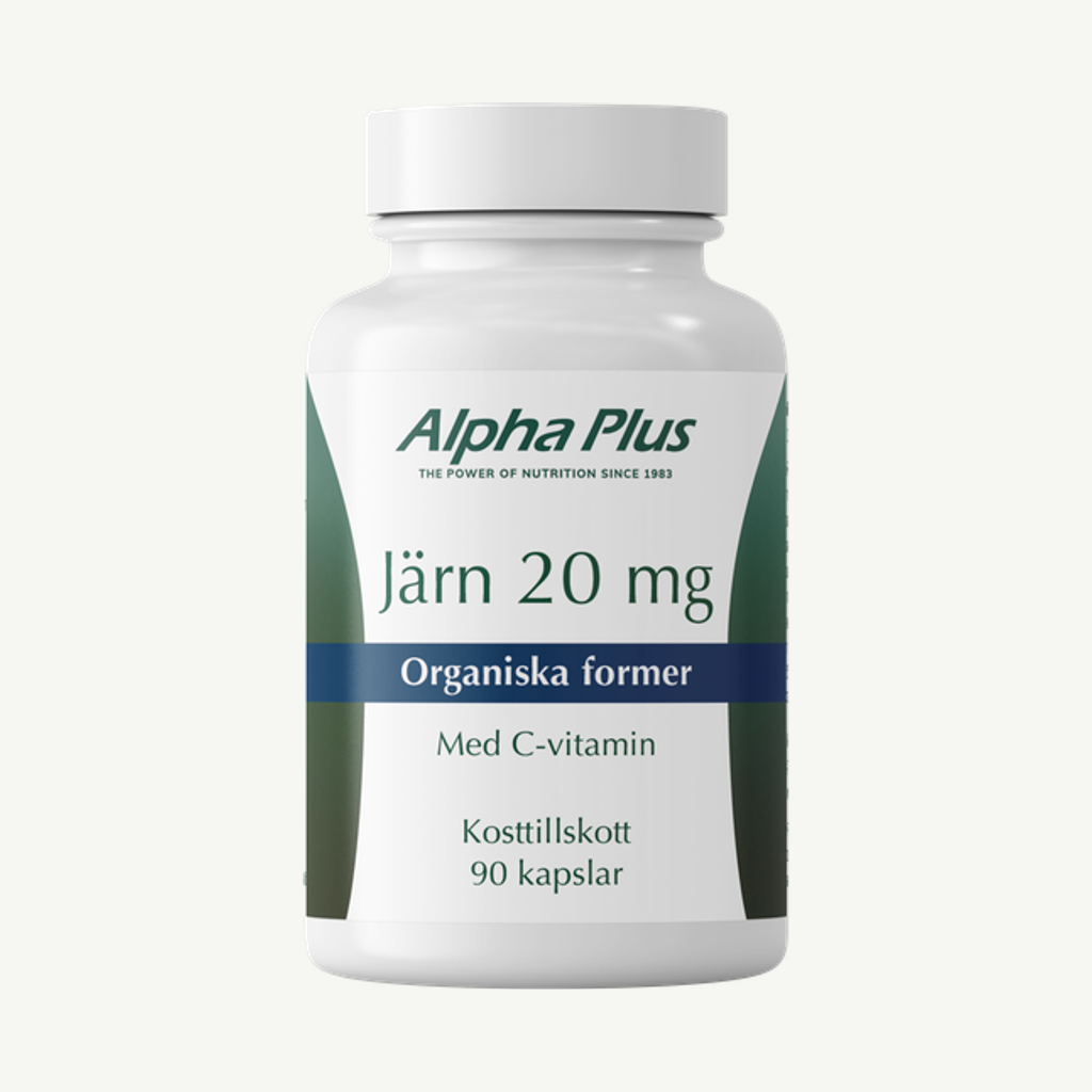 Förpackningen till Järn 20 mg 90 kap