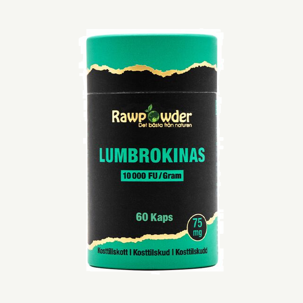 Förpackningen till Lumbrokinas 75 mg 60 kapslar