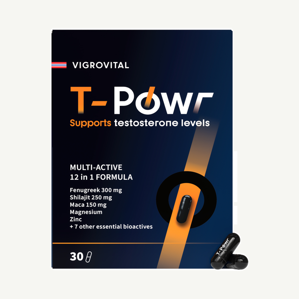Förpackningen till VigroVital T-Powr 30 kapslar