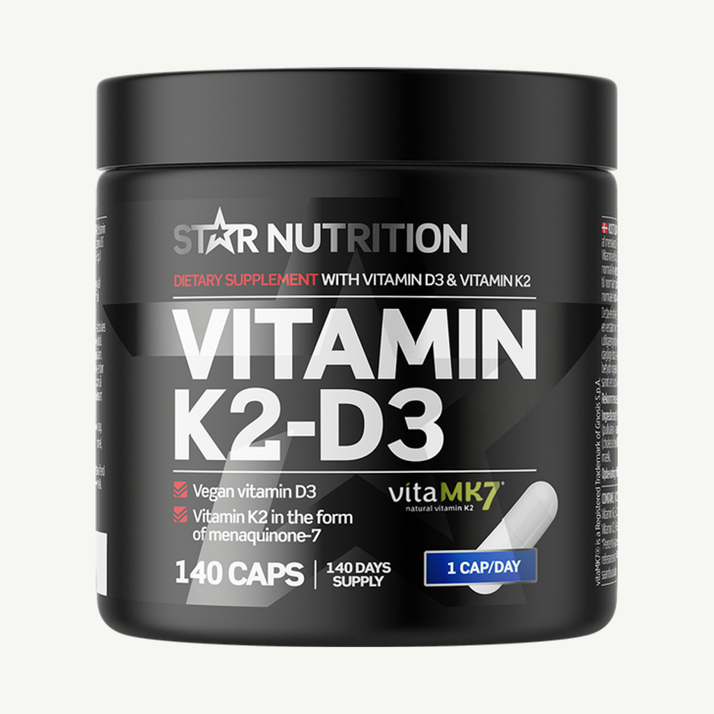 Förpackningen till Vitamin K2-D3 140 kapslar