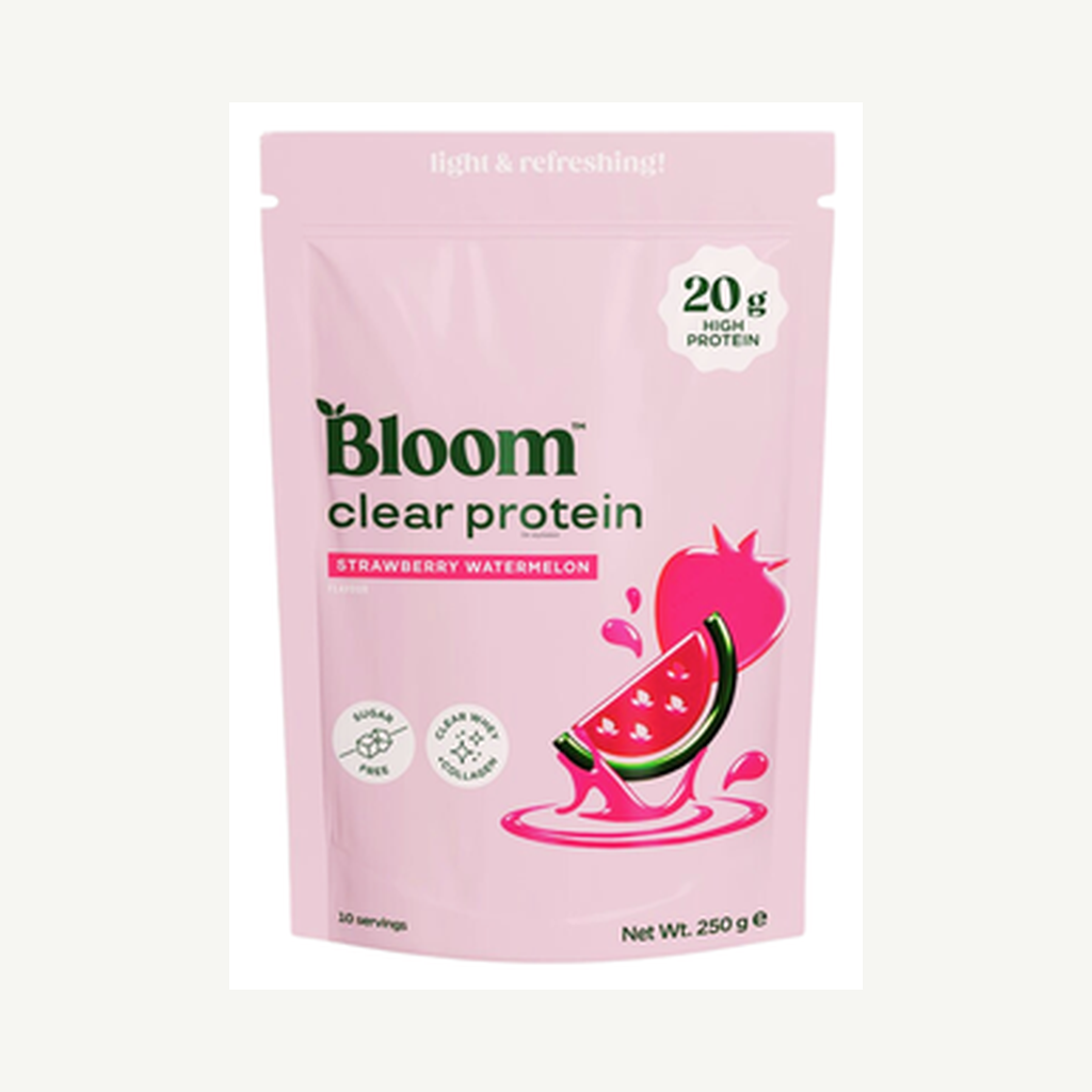 Förpackningen till Clear Protein Collagen Strawberry Watermelon 250g