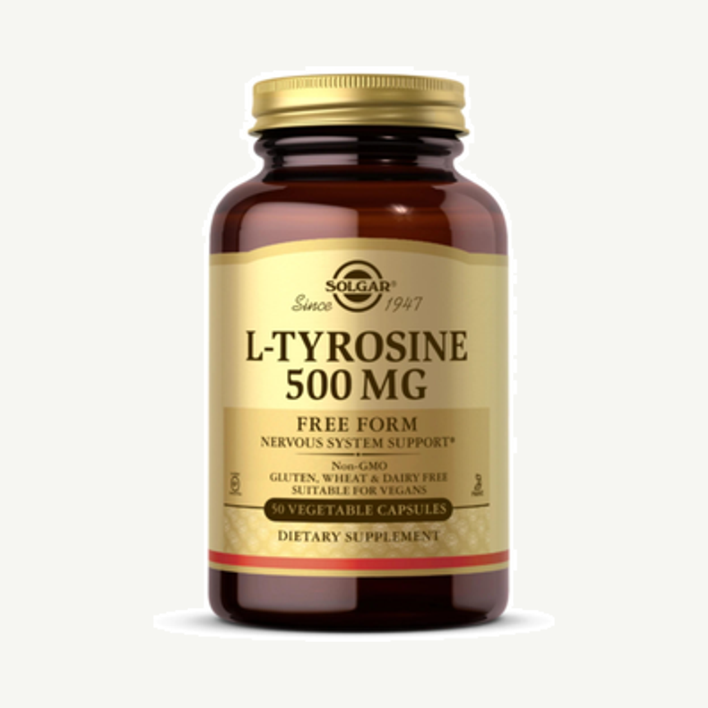 Förpackningen till L-Tyrosine 500mg 50k
