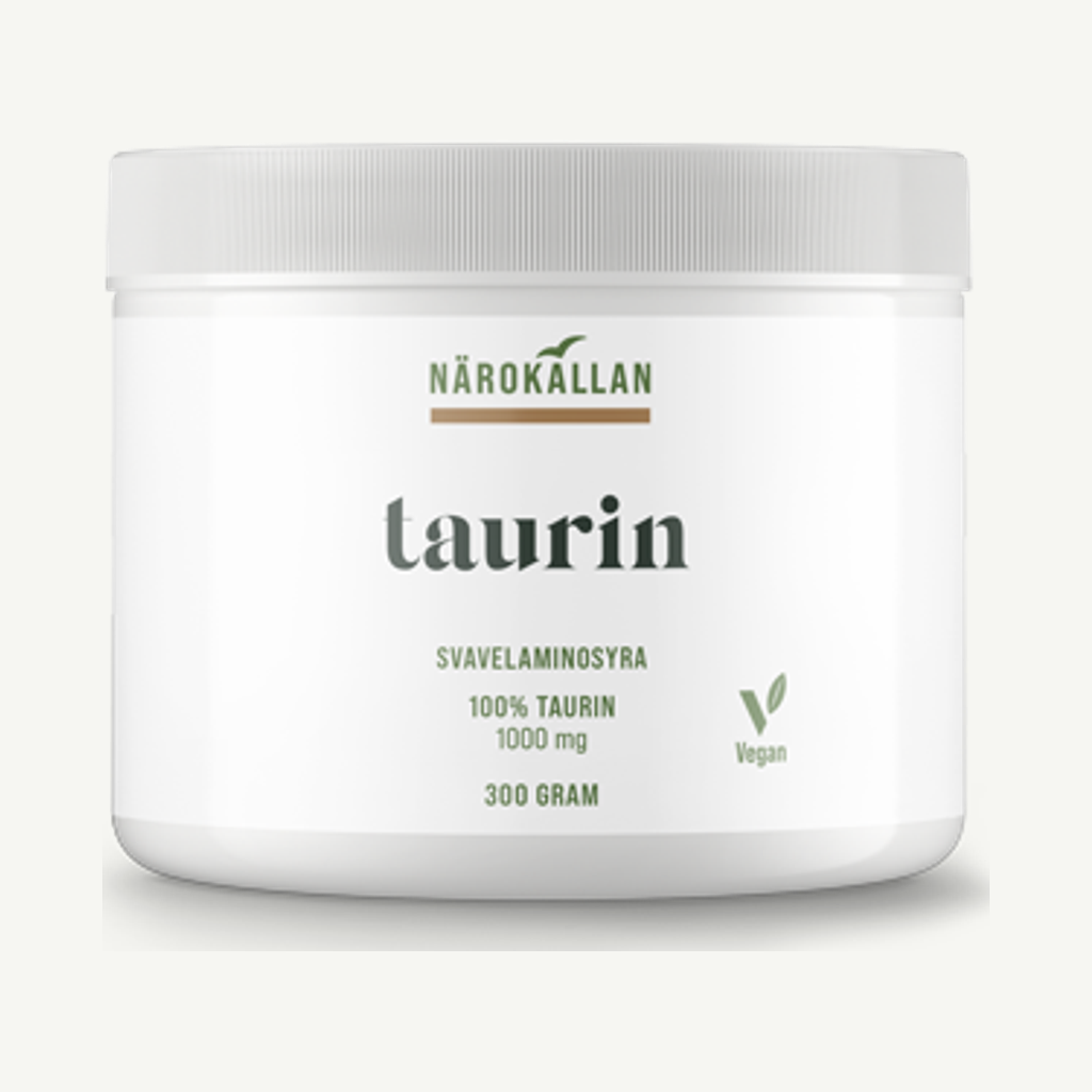 Förpackningen till Närokällan Taurin 300 g