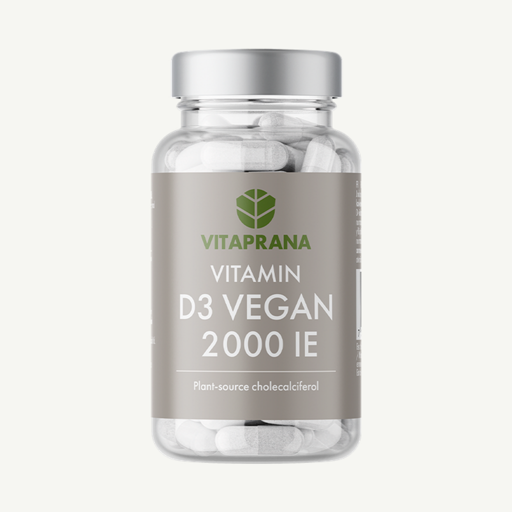 Förpackningen till Vitamin D3 Vegan 2000 IE 110 kapslar