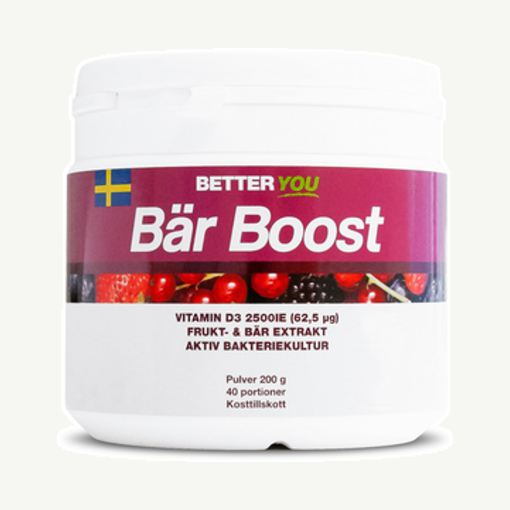 Förpackningen till Bär Boost 200g