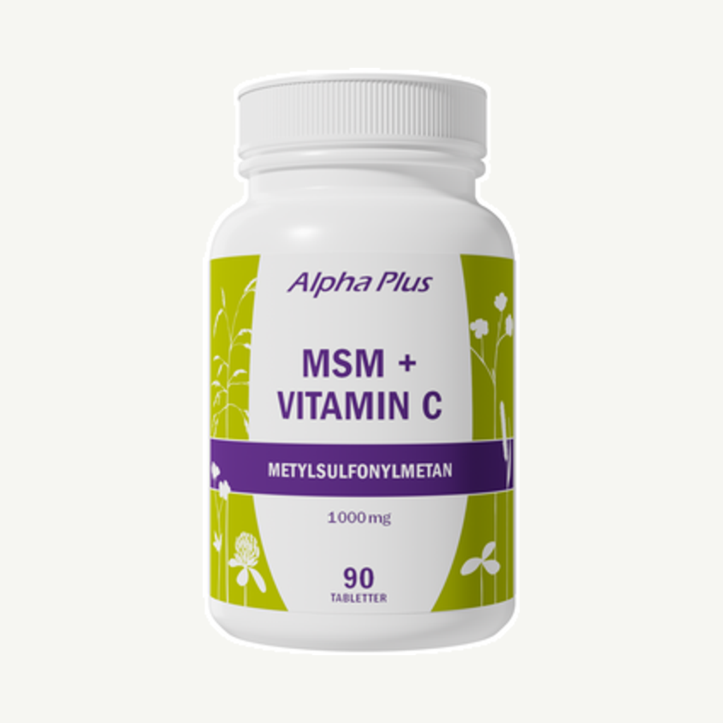 Förpackningen till MSM + Vitamin C 90t