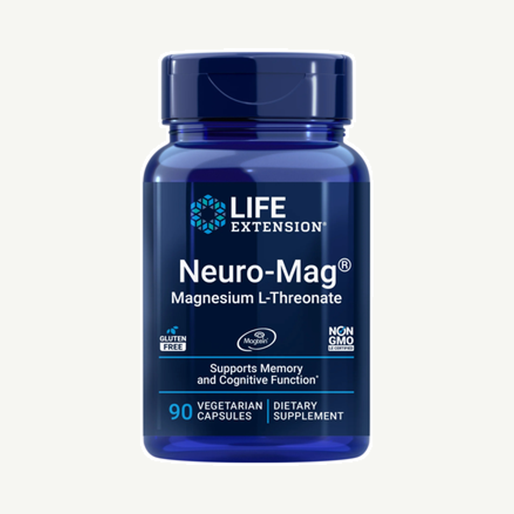 Förpackningen till Neuro-Mag® Magnesium L-Threonate 90k