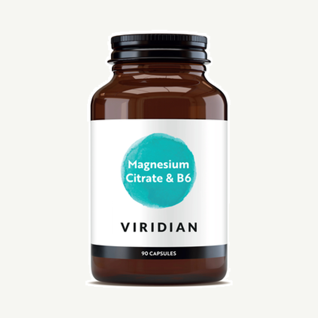 Förpackningen till Magnesium Citrate + B6 90k