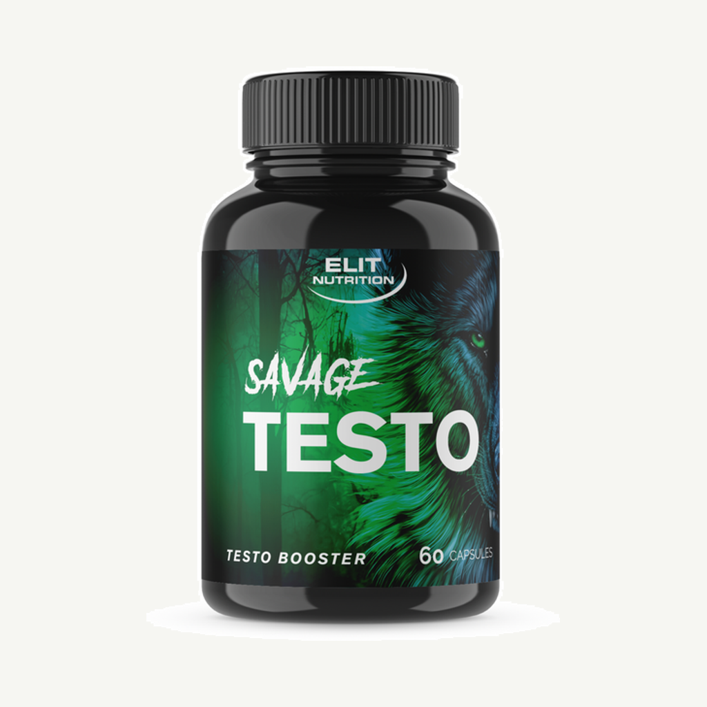 Förpackningen till Elit Nutrition Savage Testo 60 kapslar