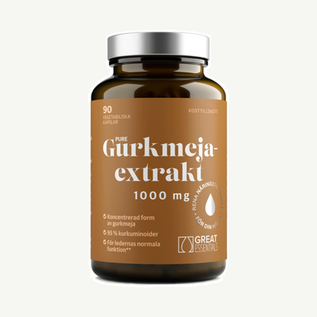 Förpackningen till Gurkmejaextrakt 1000mg 90k