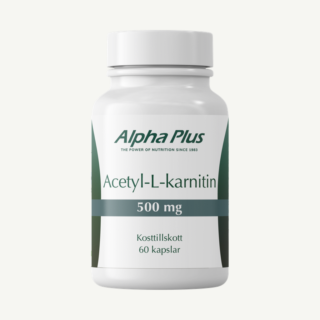 Förpackningen till Acetyl-L-karnitin 60 kap