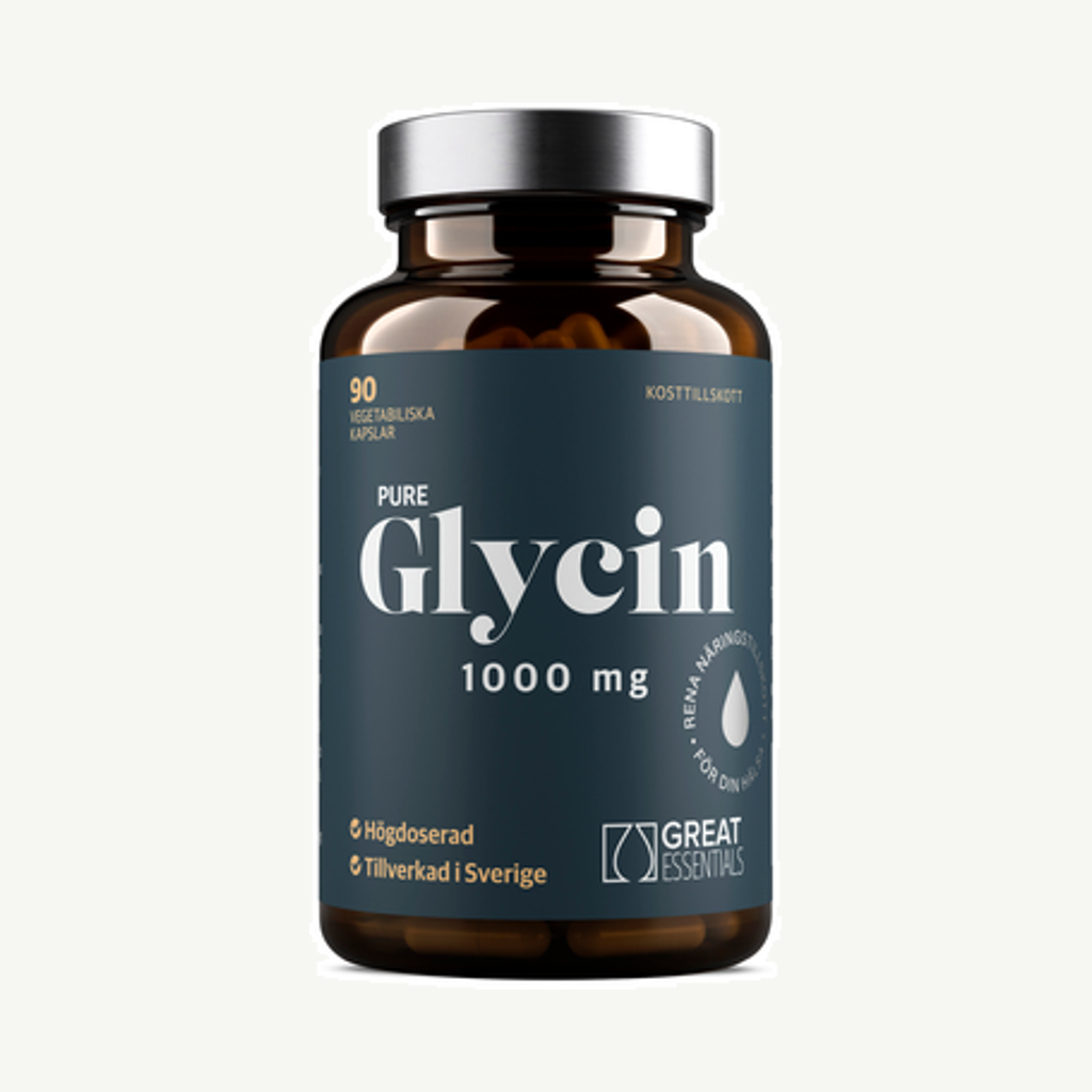 Förpackningen till Glycin 1000mg 90k