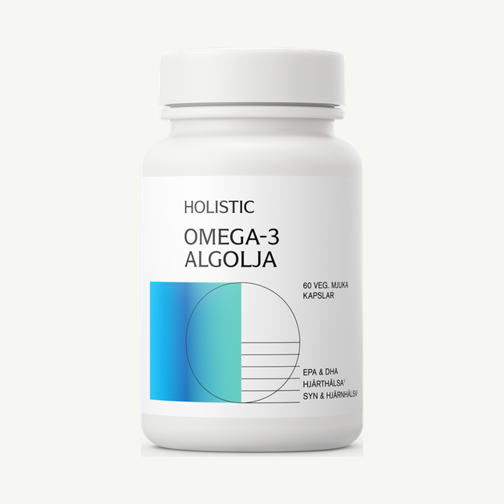 Förpackningen till Omega-3 algolja, 60 kapslar