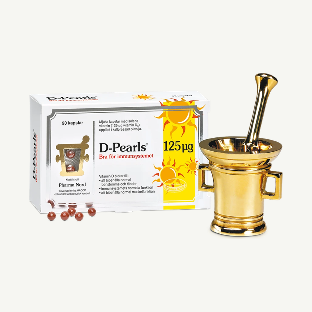 Förpackningen till D-Pearls 125 µg 90 st