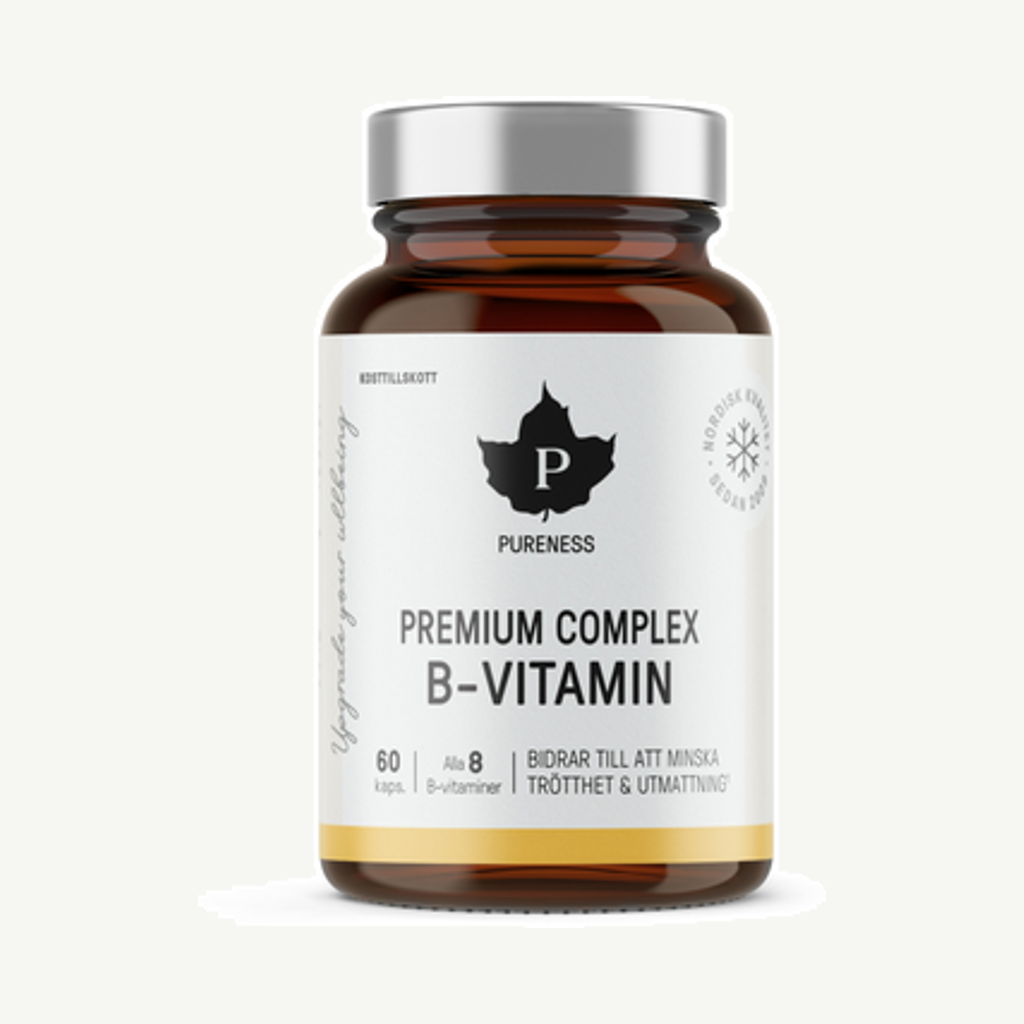 Förpackningen till Premium B-Vitamin 60k