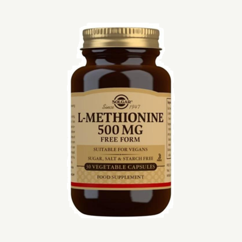 Förpackningen till L-Methionine 500mg 30k