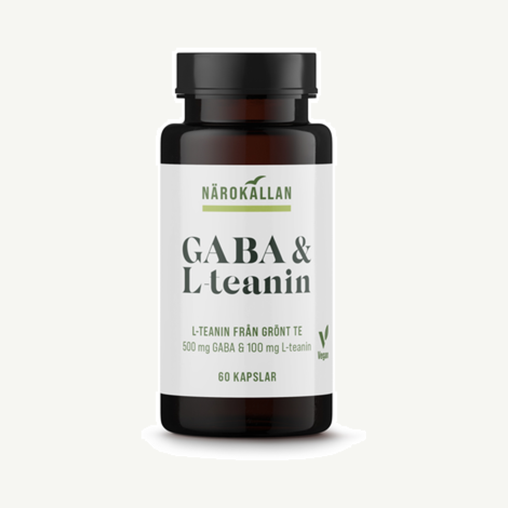 Förpackningen till GABA + L-teanin 60k