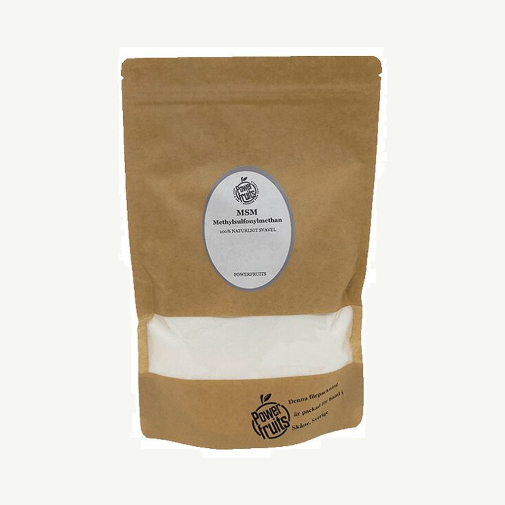 Förpackningen till MSM Pulver 500 g