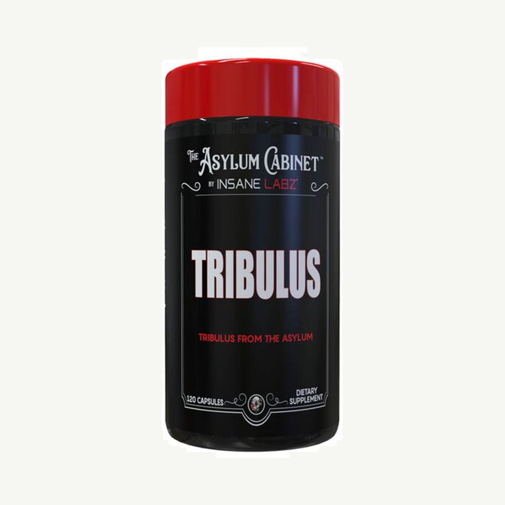 Förpackningen till Tribulus Test Tribooster Muskelökare 120 caps