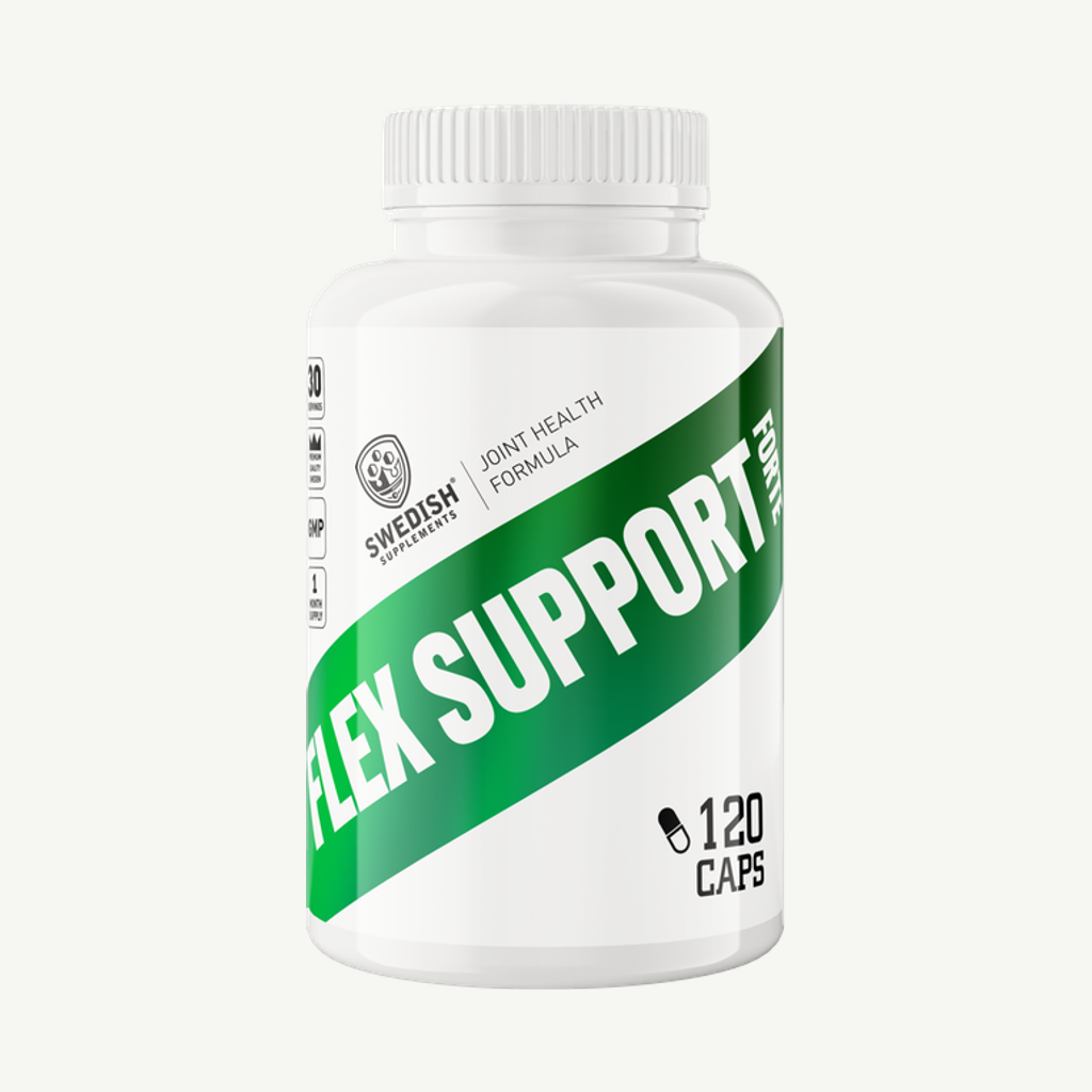 Förpackningen till Swedish Supplements Flex Support Forte 120 kapslar