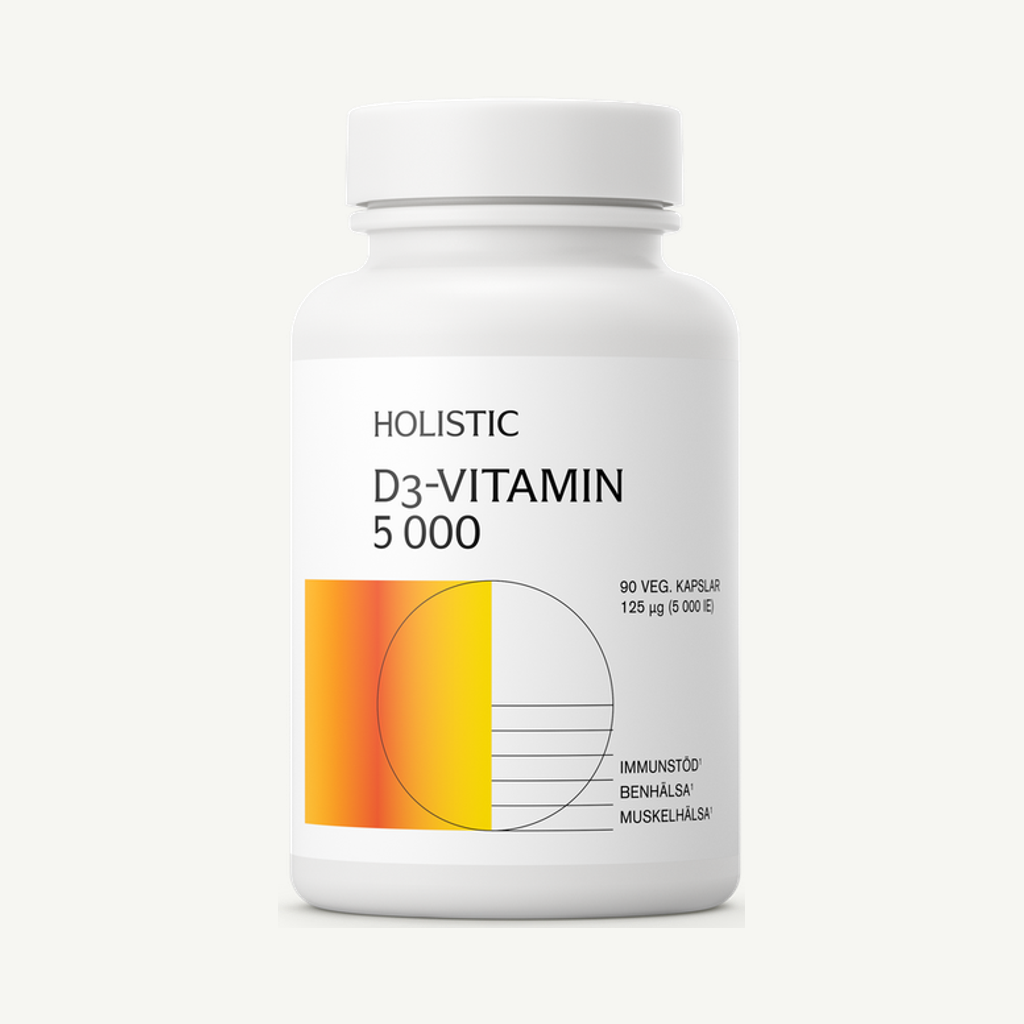 Förpackningen till D3-vitamin 5000, 90 kapslar