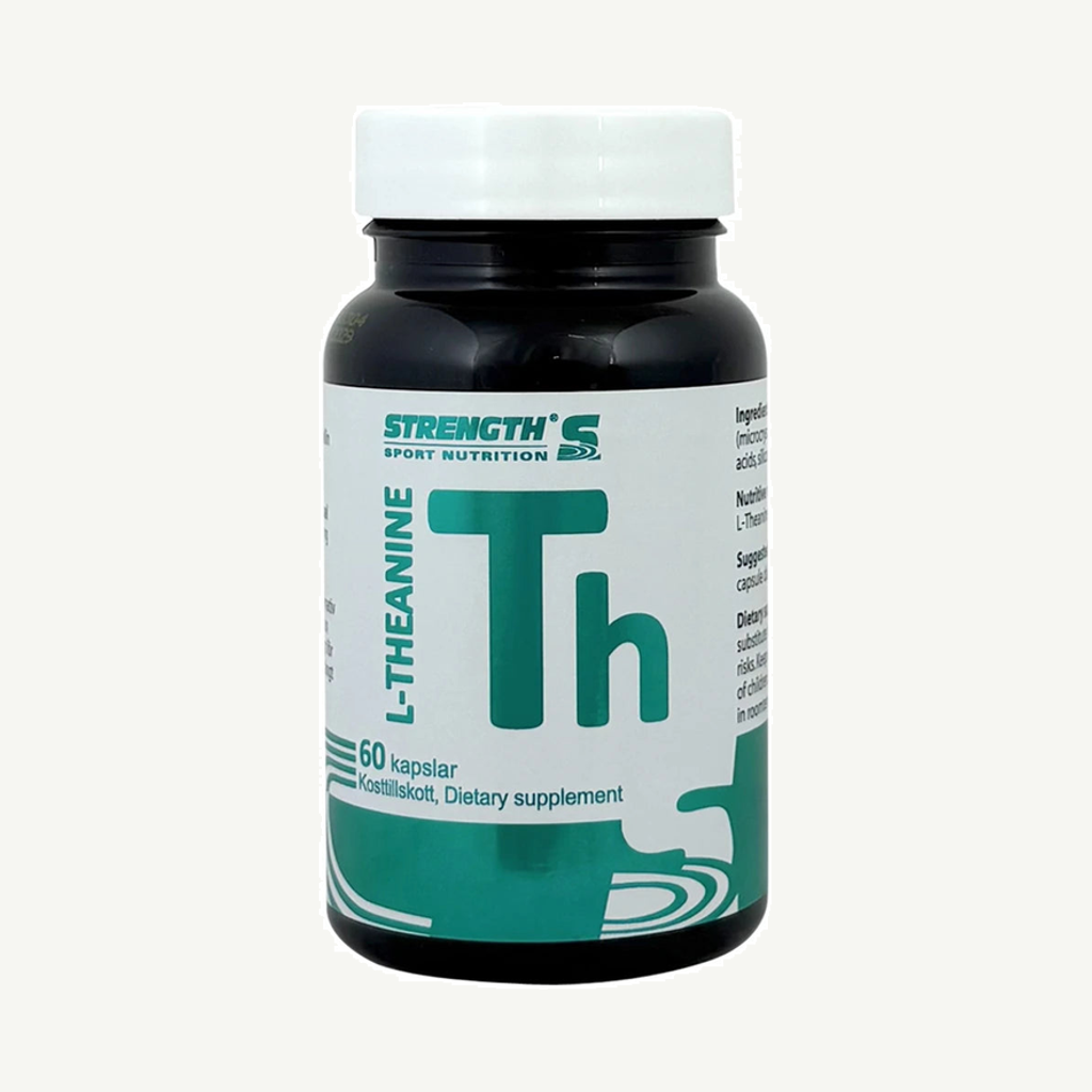 Förpackningen till Strength Sport Nutrition L-Theanine 60 caps