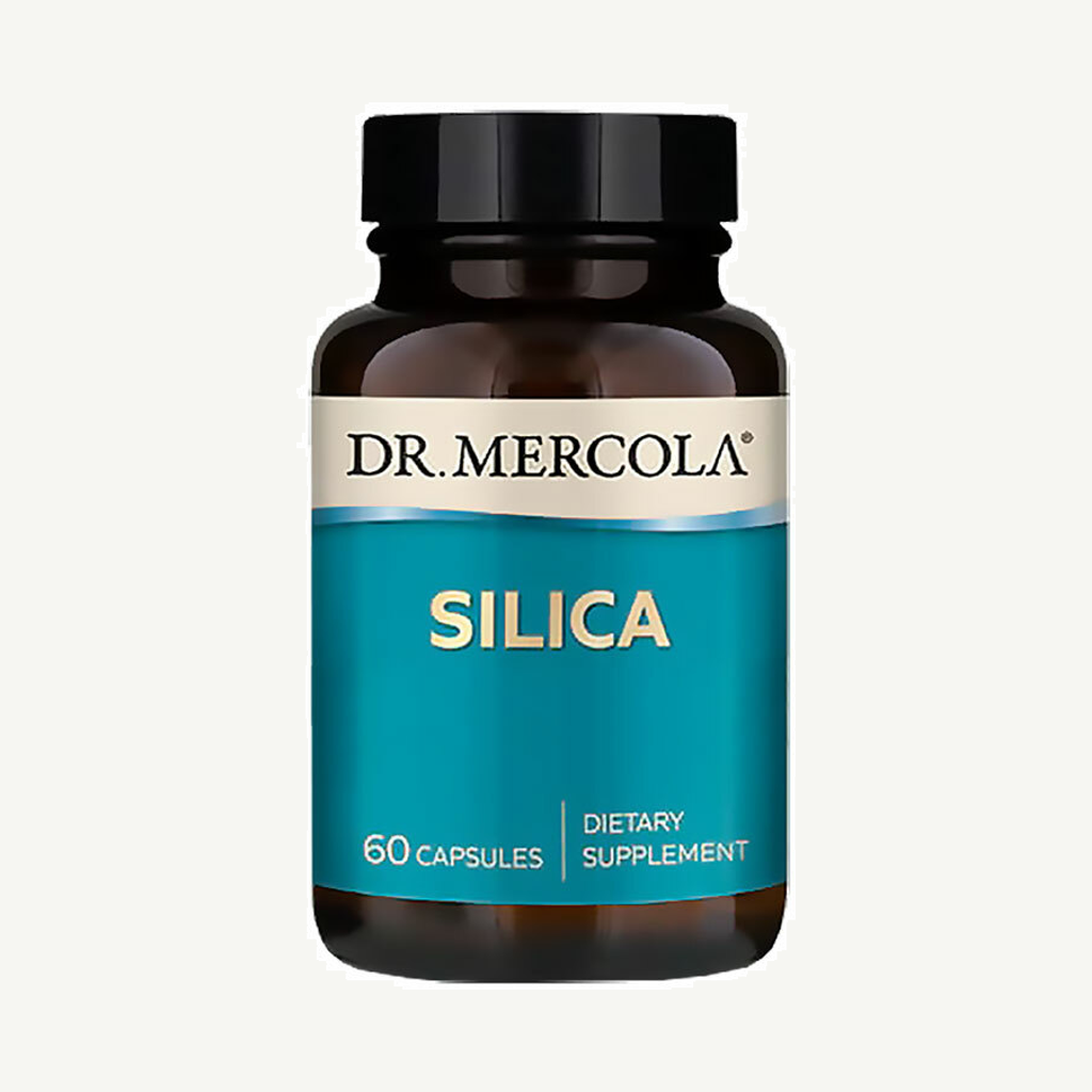 Förpackningen till DR.MERCOLA Silica 60 kapslar