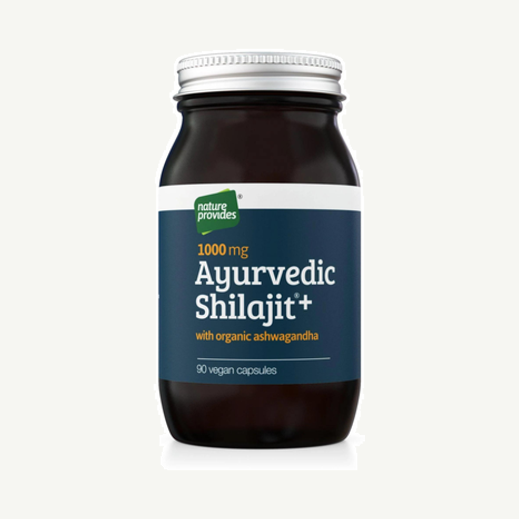 Förpackningen till Ayurvedic Shilajit+ Ashwagandha 90k